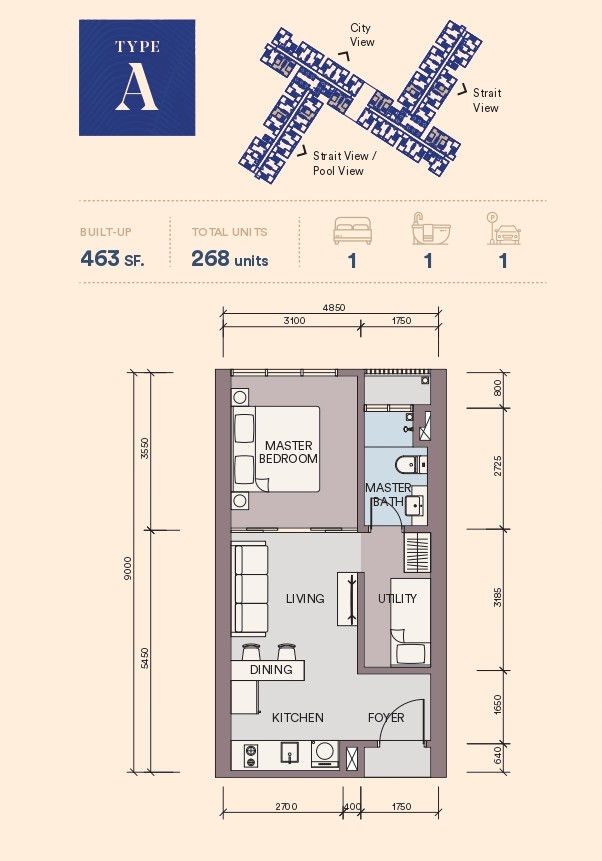 SkyPark Kepler Type A floor plan